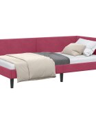 vidaXL Rohový rám postele Víno červené 80 x 200 cm Zamat