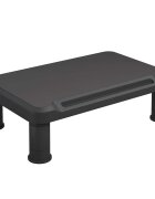 vidaXL Rohový stojan na monitor čierny 38x24x105 cm
