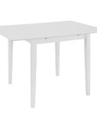 vidaXL Rozkladací jedálenský stôl drevotrieska biely (80-120)x80x74 cm