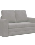vidaXL Rozkladacia posteľ Svetlosivá 148 x 71 x 83 cm Zamat