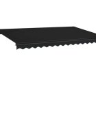 vidaXL Ručne zaťahovacia markíza 400x350 cm antracitová