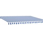 vidaXL Ručne zaťahovacia markíza 400x350 cm modrá a biela