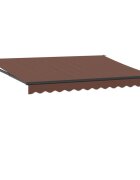 vidaXL Ručne zaťahovacia markíza hnedá 350x250 cm