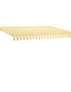 vidaXL Ručne zaťahovacia markíza s LED 400x350 cm žltá a biela