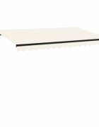 vidaXL Ručne zaťahovacia markíza s LED 450x300 cm krémová