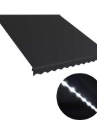 vidaXL Ručne zaťahovacia markíza s LED antracitová 350x250 cm