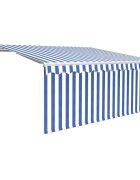vidaXL Ručne zaťahovacia markíza s tienidlom 35x25 m modro-biela