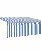 vidaXL Ručne zaťahovacia markíza s tienidlom 45x3 m modro-biela