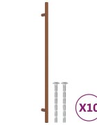 vidaXL Rukoväte na skrinku 10 ks bronzové 320 mm nehrdzavejúca oceľ