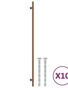 vidaXL Rukoväte na skrinku 10 ks bronzové 480 mm nehrdzavejúca oceľ