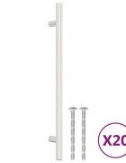 vidaXL Rukoväte na skrinku 20 ks strieborná 192 mm nehrdzavejúca oceľ