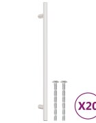 vidaXL Rukoväte na skrinku 20 ks strieborné 224 mm nehrdzavejúca oceľ