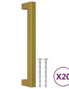 vidaXL Rukoväte na skrinku 20 ks zlaté 160 mm nehrdzavejúca oceľ