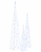 vidaXL Sada akrylových LED svetelných kužeľov modré 30/45/60cm