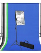 vidaXL Sada do fotoštúdia s pozadím a softbox osvetlením