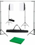 vidaXL Sada do fotoštúdia so softbox svetlami a pozadím