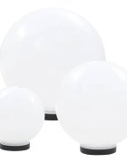 vidaXL Sada LED lámp v tvare gule 3 ks 20/30/40 cm PMMA