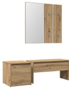 vidaXL Sada nábytku do predsiene Artisan Oak Engineered Wood