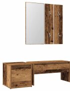 vidaXL Sada nábytku do predsiene Old Wood Engineered Wood