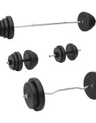 vidaXL Sada obojručných a jednoručných činiek so závažiami 120 kg