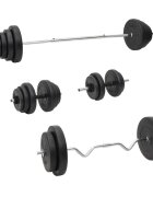 vidaXL Sada obojručných a jednoručných činiek so závažiami 120 kg