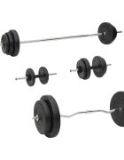 vidaXL Sada obojručných a jednoručných činiek so závažiami 90 kg