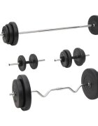 vidaXL Sada obojručných a jednoručných činiek so závažiami 90 kg