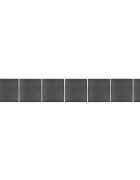 vidaXL Sada plotových panelov WPC 1311x(105-186) cm čierna