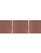 vidaXL Sada plotových panelov WPC 526x146 cm hnedá