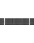 vidaXL Sada plotových panelov WPC 872x146 cm sivá