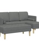 vidaXL Sada pohoviek 2 ks Tmavo šedá Polyester