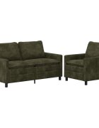 vidaXL Sada pohoviek 2 ks Zelená Polyester