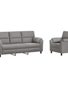 vidaXL Sada pohoviek 2 pcs Svetlosivá Zamat