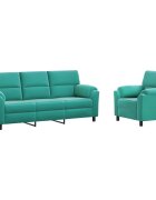 vidaXL Sada pohoviek 2 pcs Tyrkysová Zamat