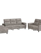vidaXL Sada pohoviek 3 pcs Svetlosivá Faux semišová koža