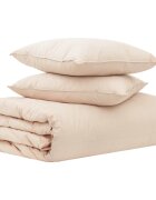 vidaXL Sada prikrývok 2 ks 240 x 220 cm Kapok a polyester Béžová
