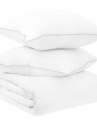vidaXL Sada prikrývok s vankúšom Biela 200 x 240 cm Polyester bambus