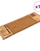 vidaXL Samolepiace nášľapy na schody 15 ks béžové 65x21x4 cm