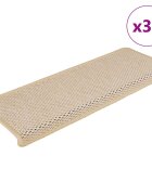 vidaXL Samolepiace nášľapy na schody sisal 30 ks 65x21x4 cm Berber