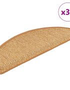 vidaXL Samolepiace nášľapy na schody sisal 30 ks 65x21x4 cm sisal