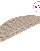 vidaXL Samolepiace nášľapy na schody sisalové 30 ks 65x21x4 cm