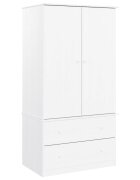 vidaXL Šatník ALTA biely 90x55x170 cm masívna borovica