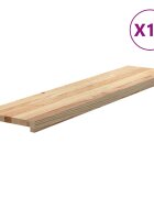 vidaXL Schodiskové stupne 12 ks 110x25x2 cm neošetrený dubový masív