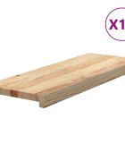 vidaXL Schodiskové stupne 12 ks 70x25x2 cm neošetrený dubový masív