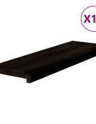 vidaXL Schodiskové stupne 12 ks hnedočierná 80x25x2 cm dubový masív