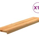 vidaXL Schodiskové stupne 12 ks svetlohnedá 120x25x2 cm dubový masív