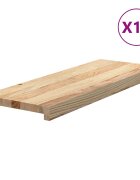 vidaXL Schodiskové stupne 16 ks 70x30x2 cm neošetrený dubový masív