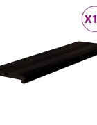 vidaXL Schodiskové stupne 16 ks hnedočierná 100x25x2 cm dubový masív