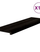 vidaXL Schodiskové stupne 16 ks hnedočierná 90x25x2 cm dubový masív