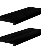 vidaXL Schodiskové stupne 2 ks hnedočierná 70x25x2 cm dubový masív